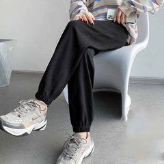 Waffle Casual Loose Harem Trousers, , women clothing, waffle-casual-loose-harem-trousers, , fairypeony