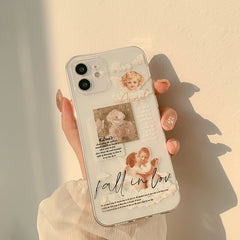 Fall in Love Angel Phone Case, , women clothing, retro-rose-angel-phone-case, , fairypeony
