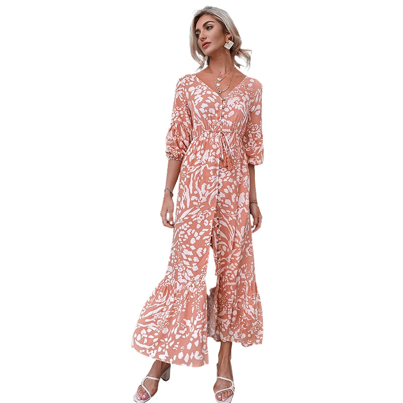 Slim And Western Style Jumpsuit, , women clothing, slim-and-western-style-jumpsuit, , fairypeony