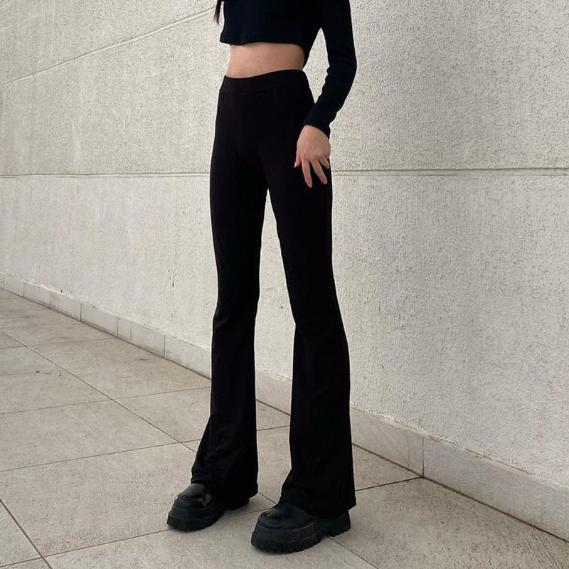 Tribal Heart Black Flare Leg Pants - fairypeony