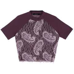 Patchwork Paisley Short Sleeve Crop Top - fairypeony