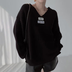 V-Neck Crochet Knit Sweater, , women clothing, v-neck-crochet-knit-sweater, , fairypeony