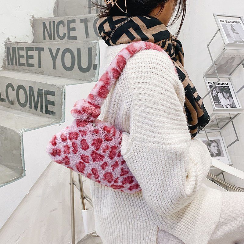 Plush Underarms One-shoulder Handbag, , women clothing, plush-underarms-one-shoulder-handbag, , fairypeony