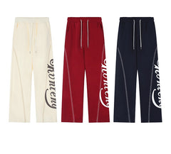 Stitch Design Logo Baggy Sweatpants - fairypeony