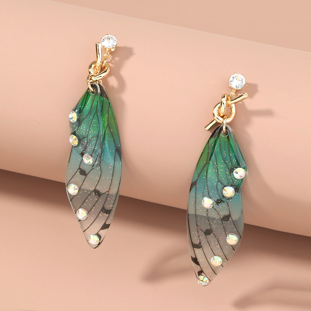 Resin Butterfly Wing Earrings, , women clothing, resin-butterfly-wing-earrings, , fairypeony