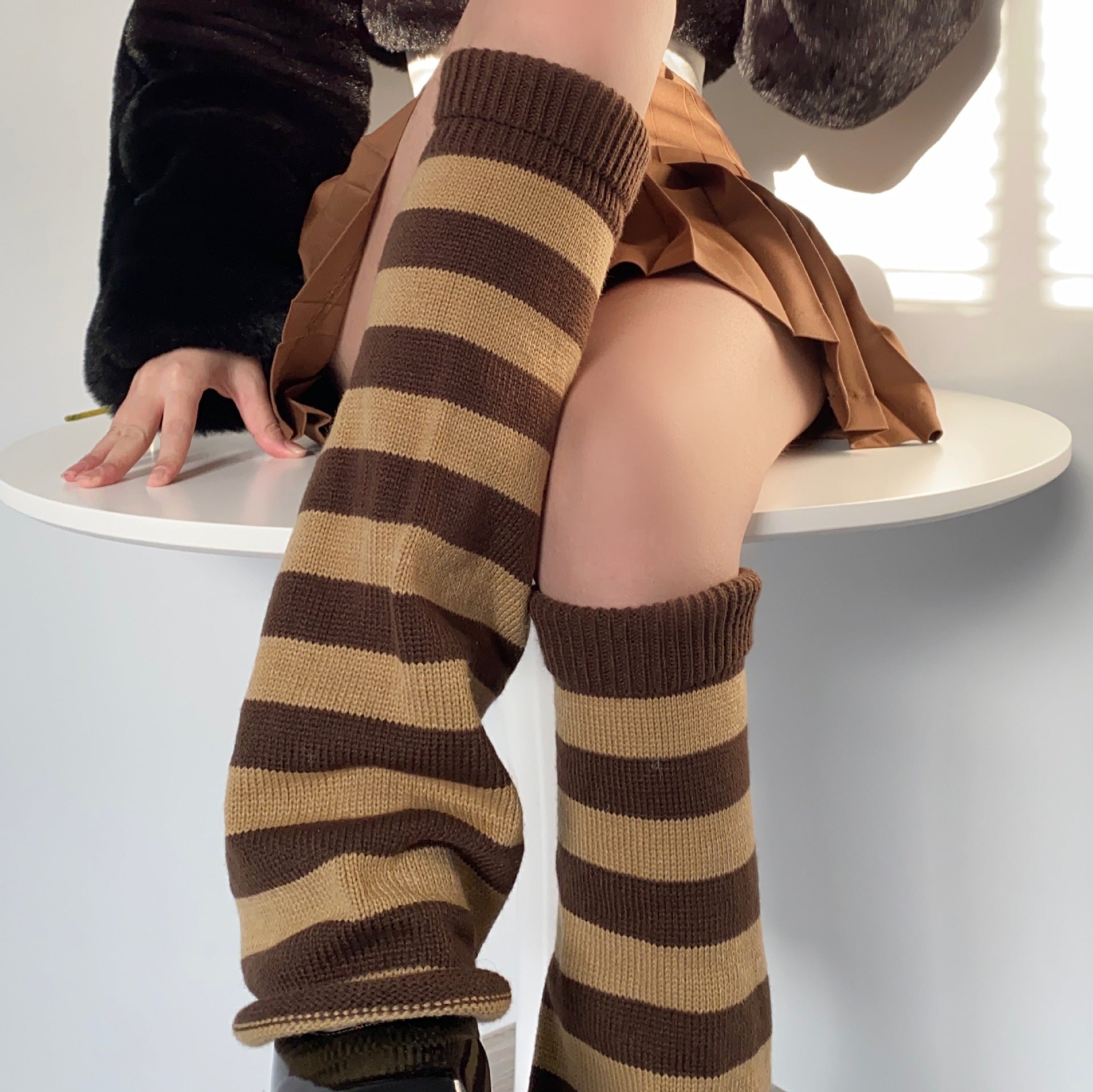 Vintage Striped Leg Socks, , women clothing, vintage-striped-leg-socks, , fairypeony