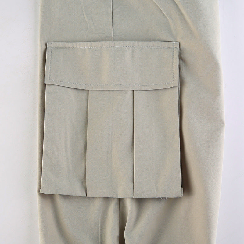 Ruched Pocket Detail Parachute Cargo Pants - fairypeony