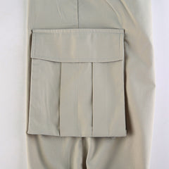 Ruched Pocket Detail Parachute Cargo Pants - fairypeony