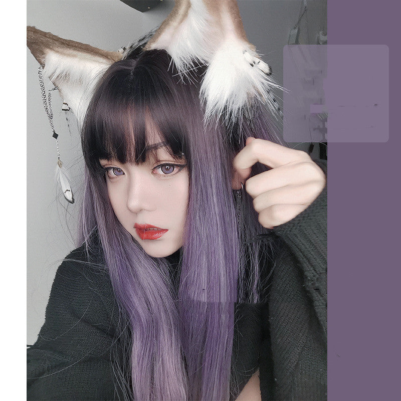 Natural Purple Head Cover Wig, , women clothing, natural-purple-head-cover-wig, , fairypeony