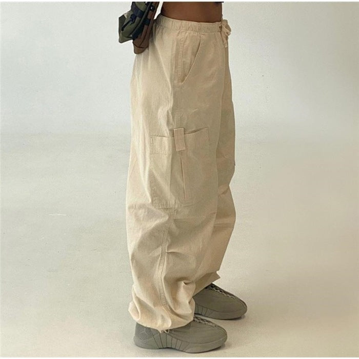 Drawstring Y2K Baggy Parachute Pants, , women clothing, drawstring-y2k-baggy-parachute-pants, , fairypeony