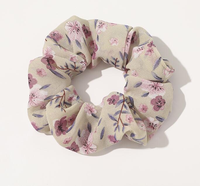 Vintage Floral Large Intestine Circle Hair Tie, , women clothing, vintage-floral-large-intestine-circle-hair-tie, , fairypeony