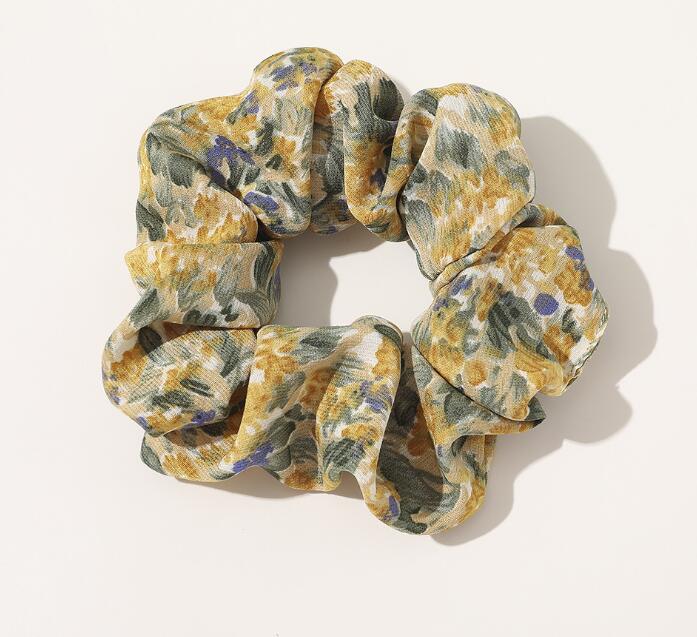 Vintage Floral Large Intestine Circle Hair Tie, , women clothing, vintage-floral-large-intestine-circle-hair-tie, , fairypeony