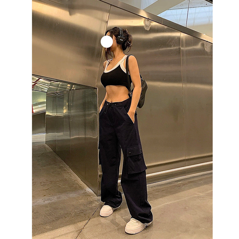 Pocket Patched Straight Cargo Pants, , women clothing, pocket-patched-straight-cargo-pants, , fairypeony