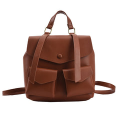 Large-capacity PU Multi-pocket Backpack, , women clothing, large-capacity-pu-multi-pocket-backpack, , fairypeony