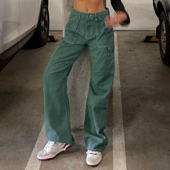 Street Trend Cool Washed Straight Jeans, , women clothing, street-trend-cool-washed-straight-jeans, , fairypeony