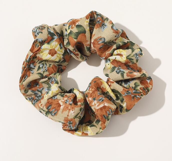 Vintage Floral Large Intestine Circle Hair Tie, , women clothing, vintage-floral-large-intestine-circle-hair-tie, , fairypeony