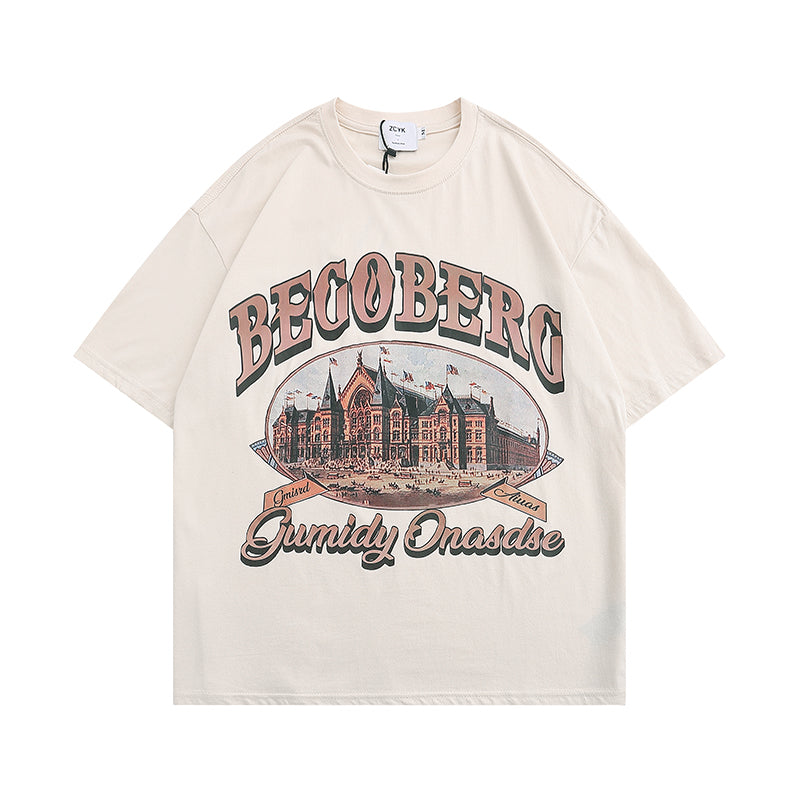 Begoberg T-shirt, , women clothing, mens-street-hip-hop-basic-round-neck-half-short-sleeve, apricot, black, coffee, L, M, S, XL, fairypeony