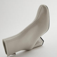 Thick heel square toe barefoot boots, , women clothing, thick-heel-square-toe-barefoot-boots, , fairypeony