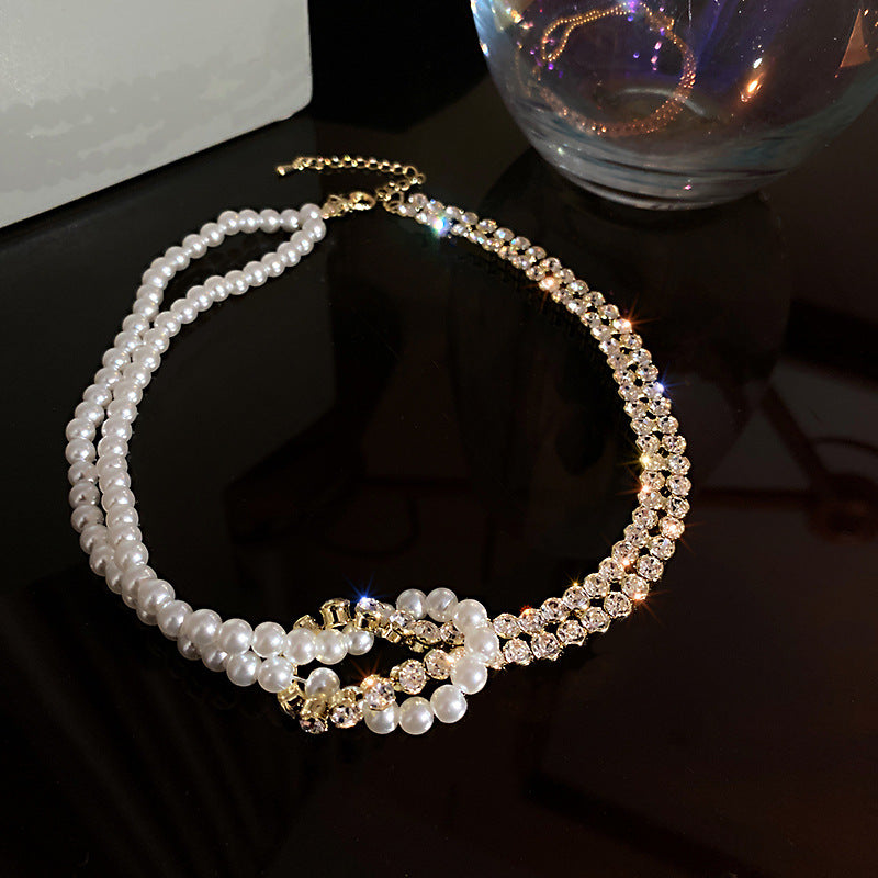 Pearl Crystal Choker Necklaces, , women clothing, pearl-crystal-choker-necklaces, , fairypeony