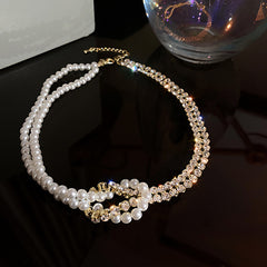 Pearl Crystal Choker Necklaces, , women clothing, pearl-crystal-choker-necklaces, , fairypeony