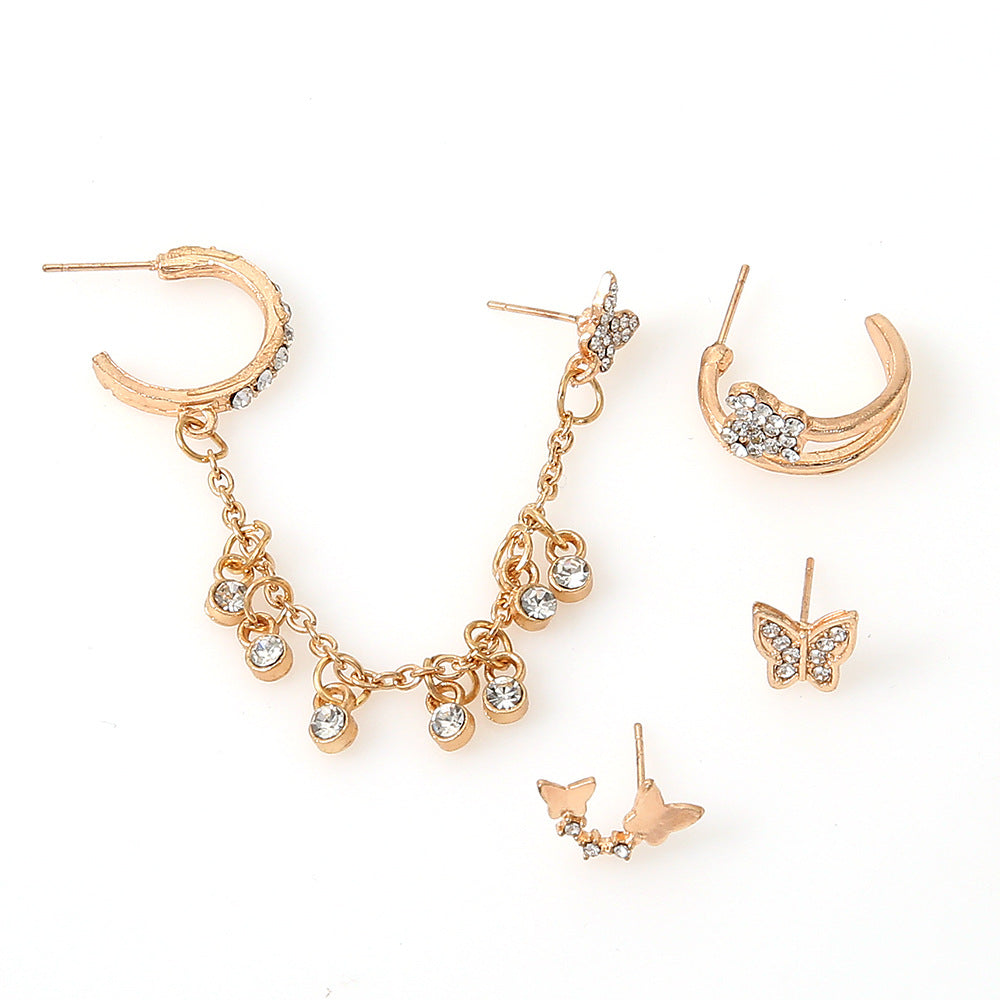 Mini Fashion Star Moon Butterfly Studs Earrings, , women clothing, mini-fashion-star-moon-butterfly-studs-earrings, , fairypeony