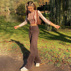 Casual Wide Leg Jeans, , women clothing, casual-wide-leg-jeans, , fairypeony