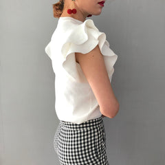 Blouse Met Ruches, , women clothing, blouse-met-ruches-floured-jacket, , fairypeony