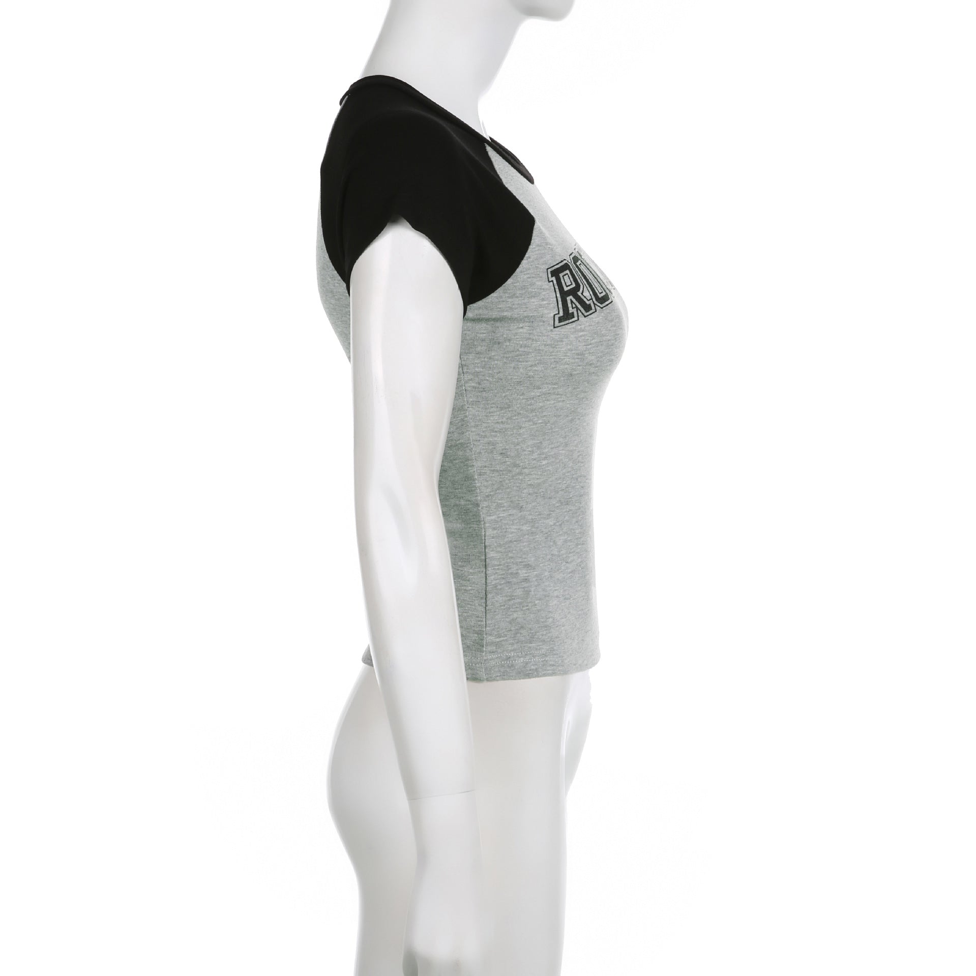 Logo Design Raglan Sleeve Crop Top - fairypeony