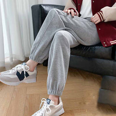 Waffle Casual Loose Harem Trousers, , women clothing, waffle-casual-loose-harem-trousers, , fairypeony