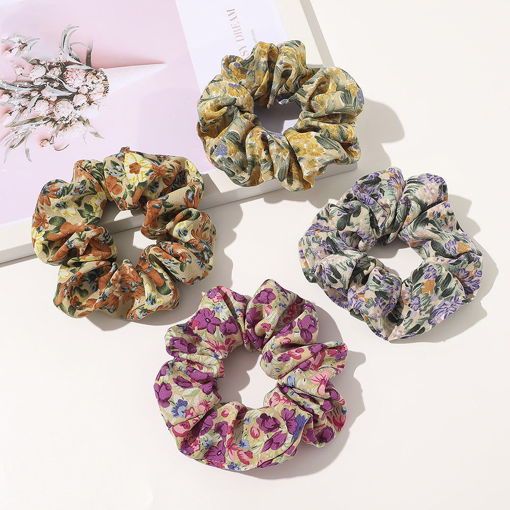 Vintage Floral Large Intestine Circle Hair Tie, , women clothing, vintage-floral-large-intestine-circle-hair-tie, , fairypeony