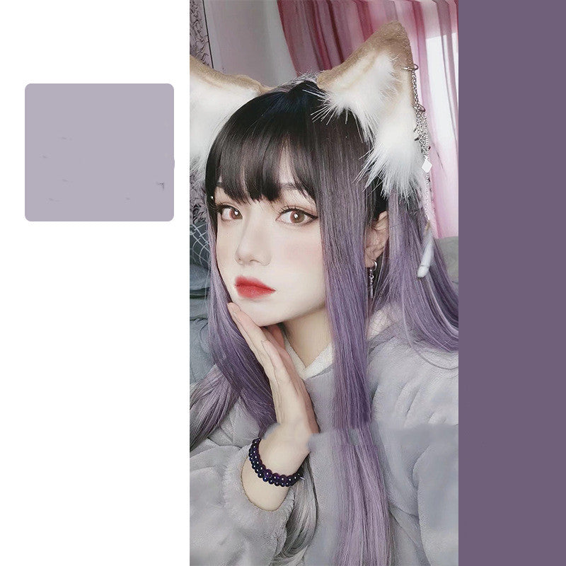 Natural Purple Head Cover Wig, , women clothing, natural-purple-head-cover-wig, , fairypeony