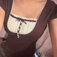 French Maid Crop Top - fairypeony