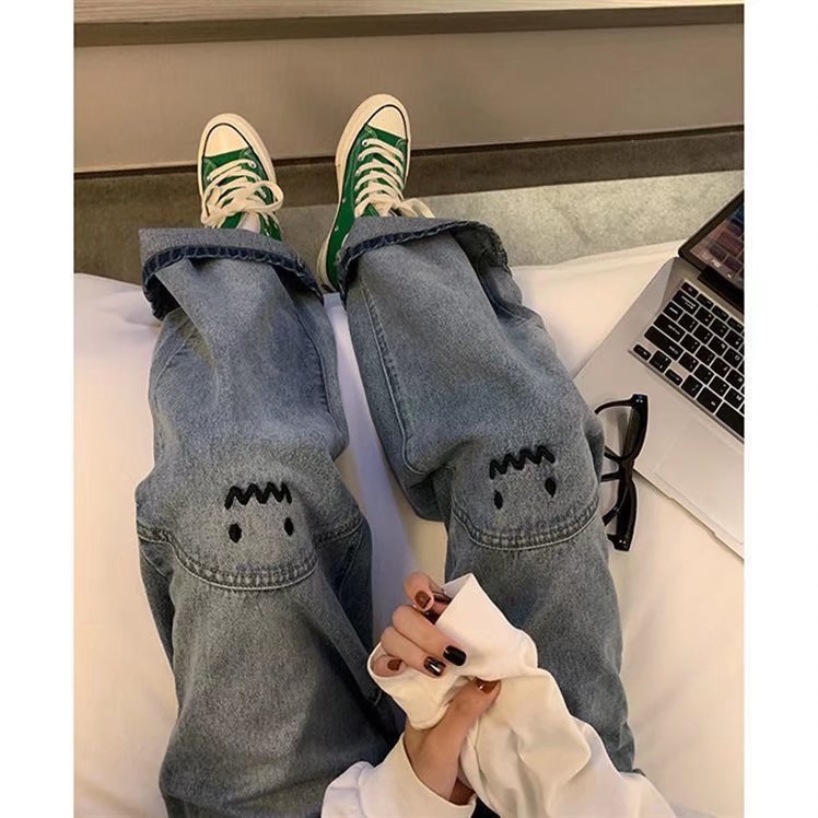 Straight High Waist Wide Leg Jeans, , women clothing, straight-high-waist-wide-leg-jeans, , fairypeony