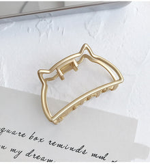 Matte metal horsetail clip, , women clothing, matte-metal-horsetail-clip, , fairypeony