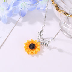 Pearl Sun Flower Necklace, , women clothing, pearl-sun-flower-necklace, , fairypeony
