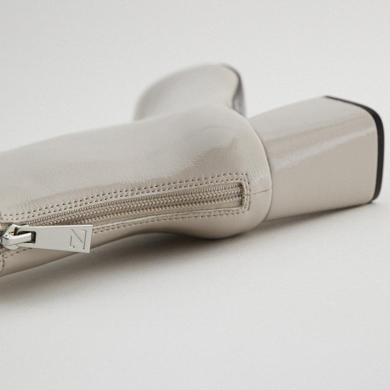 Thick heel square toe barefoot boots, , women clothing, thick-heel-square-toe-barefoot-boots, , fairypeony