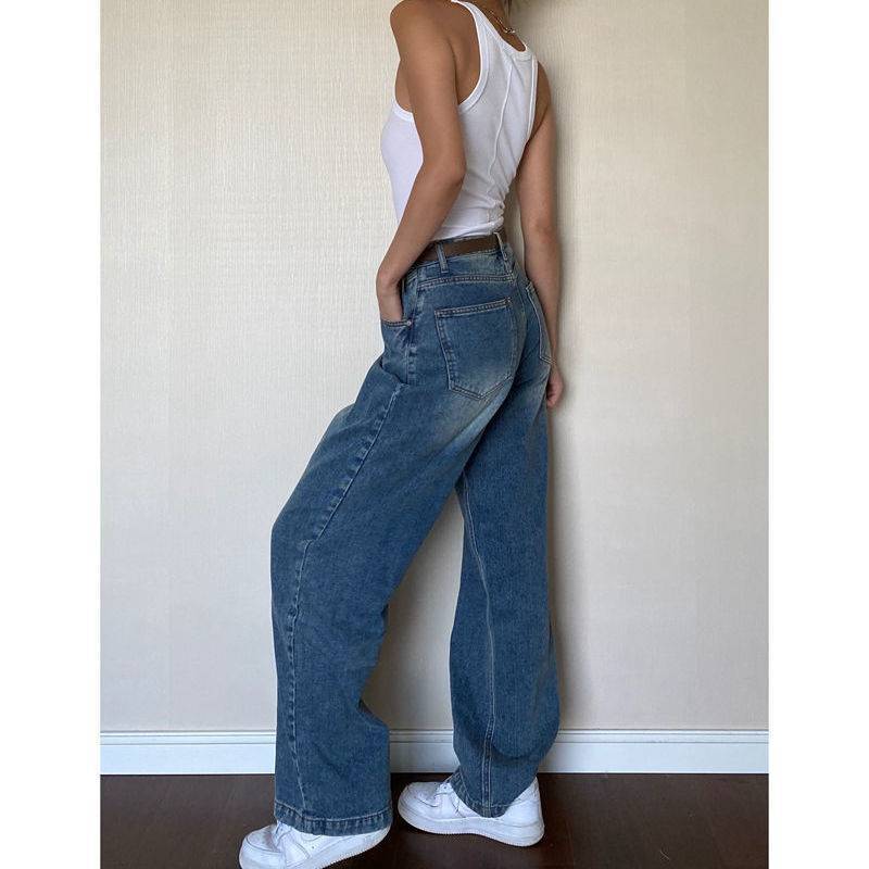 Vintage Blue Wash Boyfriend Jeans - fairypeony