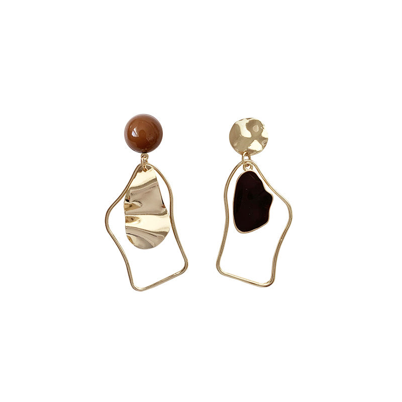Retro earrings geometric irregular drip earrings, , women clothing, retro-earrings-geometric-irregular-drip-earrings, , fairypeony