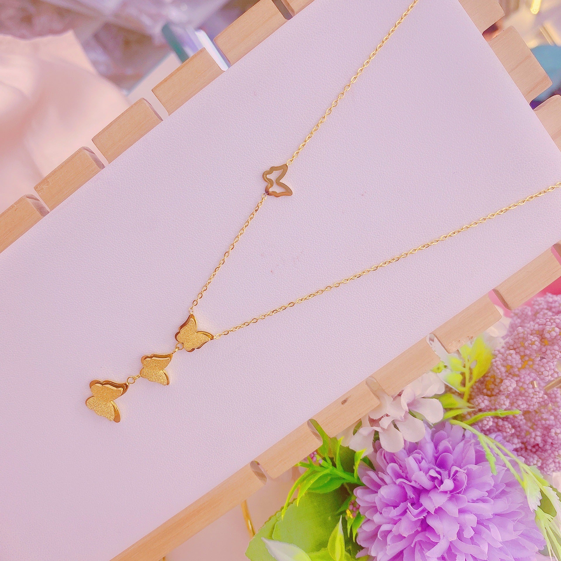 Three-dimensional Butterfly Titanium Steel Necklace, , women clothing, three-dimensional-butterfly-titanium-steel-necklace, , fairypeony
