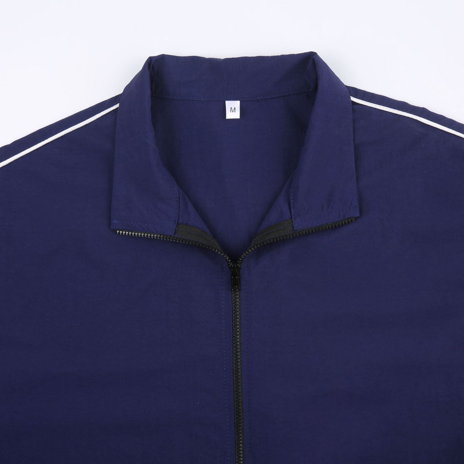 90s Contrast Piping Zip Up Jacket - fairypeony