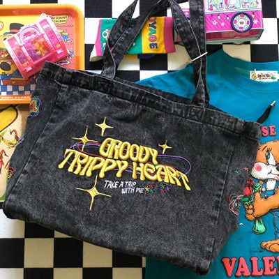 Aesthetic Embroidered Tote Bag - fairypeony