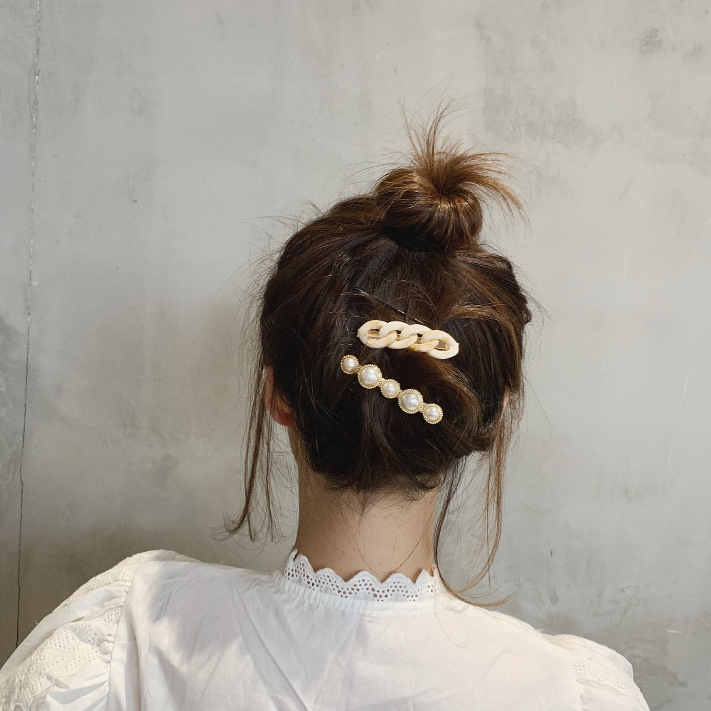 Wind chain pearl hairpin combination, , women clothing, wind-chain-pearl-hairpin-combination, , fairypeony