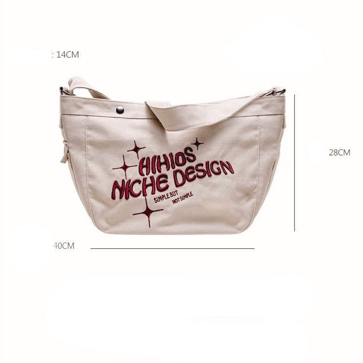 Embroidered Large Canvas Crossbody Bag, , women clothing, embroidered-large-canvas-crossbody-bag, , fairypeony