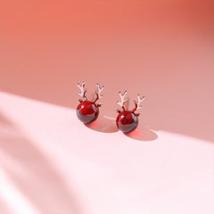 Antler Christmas Stud Earrings, , women clothing, antler-christmas-stud-earrings, , fairypeony