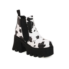 Thick Soled Short Tube Boots, , women clothing, thick-soled-short-tube-boots, , fairypeony