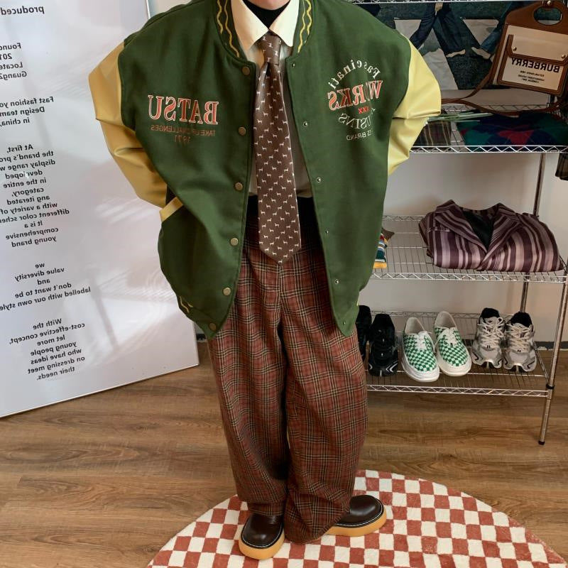 Vintage Badge Embroidered Varsity Jacket, , women clothing, vintage-badge-embroidered-varsity-jacket, , fairypeony