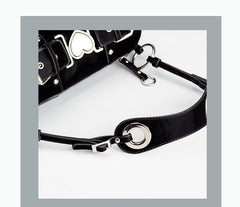 Y2K Heart Metal Chain Shoulder Bag - fairypeony