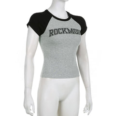 Logo Design Raglan Sleeve Crop Top - fairypeony