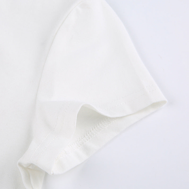 Love Bunny White Crop Top - fairypeony