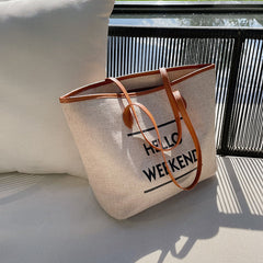 Canvas Fashion Printed Letters Large Capacity Shoulder Bag, , women clothing, canvas-fashion-printed-letters-large-capacity-shoulder-bag, , fairypeony